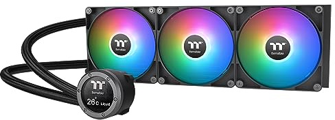 Thermaltake TH420 V2 Ultra ARGB Sync/AlO Liquid Cooler/ARGB Fan 140 * 3/PWM 500~1800rpm/Water Block 2.1 LCD/Black, CL-W386-PL14SW-A