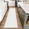 HomebyHome Kurzflor Teppich Läufer Flur 80 x 250 cm Creme - Waschbarer Teppich für Schlafzimmer, Wohnzimmer und Ideal als Küchenteppich - Flauschiger Teppich Extra Weich, Einfarbig, rutschfest, Klein