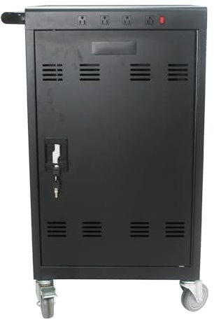 35 Device Mobile Charging Cart Station with Lock Key 2 Locking Caster Steel Construction Laptop and Tablet Storage Cart Portable Charging Station Cart for School Library Hospital Exhibition Airport