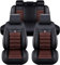 DAYKET Auto Sitzbezüge Set für Kia Sportage 5/4/3/2/1.Gen/Sportage NQ5 / QL/SL/JE/JA 1994-2023 2024, Custom wasserdichte Autositzschoner aus Leder Auto Zubehör,D/Black-Coffee