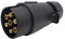 HISports Spina di Rimorchio a 7 Poli 7 Pin Adattatore rimorchio, Spina rimorchio 7 Poli Presa 12 V Adattatore convertitore Elettrico Presa connettore per Camion Caravan Gancio Traino