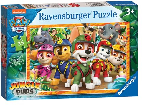 Ravensburger Paw Patrol Jungle Pups Jigsaw Puzzle for Kids Age 3+ - 35 Pieces - Educational Toddler Toys and Games