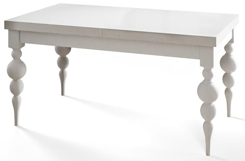 AlpiMeble Esszimmertisch Ausziehbarer, 180x80x78,5cm, Weiß
