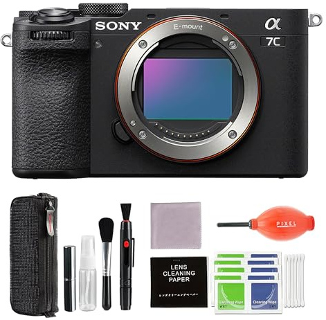 Sony Alpha 7C II Full-Frame Interchangeable Lens Camera (Black) Bundle with Pixel Advance Accessories | Sony a7c ii