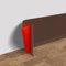 Weiche PVC-Sockelleiste, 4 m x 10 cm, flexible Sockelleisten, Abzieh- und Gummi-Wandsockel, Zierleiste, für Wohnzimmer, Badezimmer (dunkelbraun)