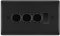 BG Matt Black 4 Gang Switch 3x Trailing Edge LED Dimmer 1x 2 Way Custom Grid Switch