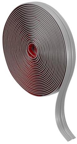 PATIKIL 20mmx6m Übergangsprofil Selbstklebend Fußbodenleisten, Grau Weichsockelleiste Selbstklebend Übergangsleiste Böden, Kantenschutz Abdeckleisten für Fußböden Fliesen Laminat Decke