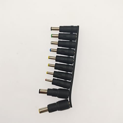 JZK 10x Universales Conector alimentación DC Adaptador 3.5x1.35, 7.9x5.5, 7.4x5.0, 4.0x1.7, 4.8x1.7, 5.5x1.7, 5.5x2.1, 5.5x2.5, 6.3x3.0, 6.0x4.4 mm Conectores Barril para portátiles, aspiradoras