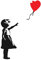 Decorsfuk.co - Adesivo decorativo da parete, Banksy “ragazza con pallone”, graffiti adesivo in vinile, urban art, finestra, auto, computer portatile, Vinile, Large - 26x18cm