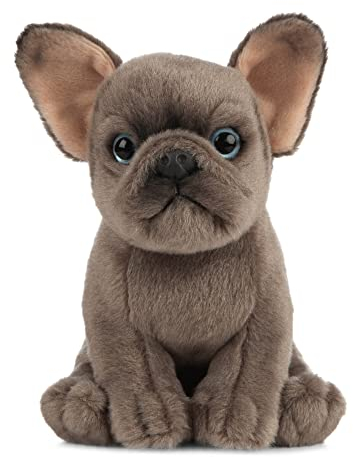 Living Nature Cachorro de Bulldog Francés, Peluche de Perro Suave y Realista, Felpa Ecológica Naturli, 16cm