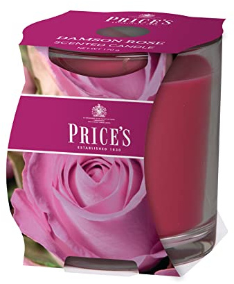 Price's Candles Damson Rose Jar Candle | Damson rose fragrance, long-burning wax, elegant floral aroma, ideal for home décor, relaxation, gifting and everyday use