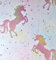 Girls Pink Purple Unicorn Theme Silver Glitter Vinyl Wallpaper Metallic Effect