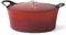 CUISINOX - Volcan - Cocotte Ovale 35 cm avec couvercle - 6 L - Fonte de fer emaillée - Compatible tous feux dont induction - sans PTFE ni PFOA - Rouge