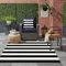 Schwarz und Weiß gestreifter Outdoor-Teppich, Leevan, 91x152 cm, Veranda-Teppich, Willkommens-Fußmatte, waschbar, gewebter Stoff, Bauernhaus, Baumwolle, Innenboden, Wäsche, Wohnzimmer