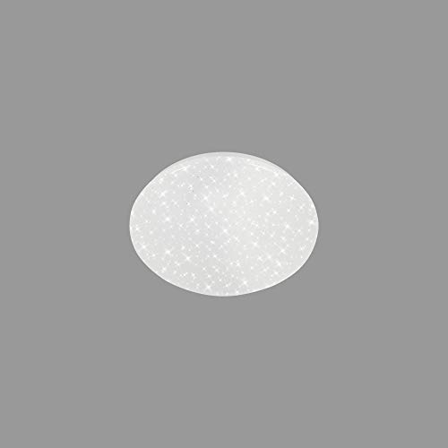 BRILONER - LED Deckenlampe mit Sternenhimmel, neutralweiße Lichtfarbe, 8 Watt, 900 Lumen, LED Lampe, LED Deckenleuchte, Wohnzimmerlampe, Schlafzimmerlampe, Küchenlampe, 22x5,5 cm, Weiß