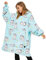 THREE POODLE Decken Hoodie, Oversize Hoodie Decken Pullover Kuschelpullover für Damen Herren Kinder, Warm und Weiches Futter, Übergroßer Hoodie Sherpa-Decke, Verschiedene Muster Verfügbar