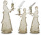 Loberon Kerzenständer 3er Set Chanler, wunderschönes Shabby-Finish, Romantisches Vintage-Flair, für Stabkerzen, Kerzenhalter, Kerzenleuchter, Eisen, antikweiß