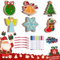 Lanpn Basteln Weihnachten Kinder, Weihnachtsbasteln Set Weihnachtsdeko Deko Weihnachten Weihnachts Holzanhänger Baumanhänger Holz zum Bemalen Erwachsene (48pcs)