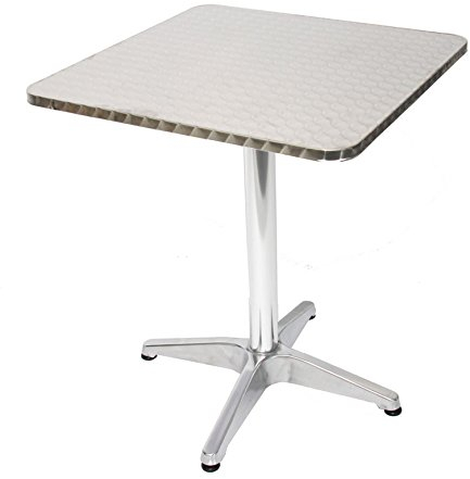 Mendler 10er-Set Alu-Bistrotisch M28AM, Tisch-Set Gartentisch, rechteckig 60cm
