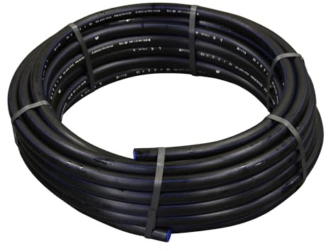 Jardibric - Tuyau Polyéthylène 25 mm 25 m - 16 Bars - Eau Potable - Filet Bleu