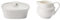 Portmeirion Sophie Conran White Porcelain Butter Dish & Creamer, 12 x 15.5 x 6 cm