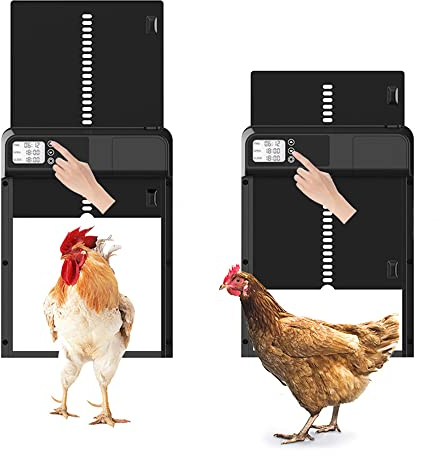 Nouveau Porte Poulailler Automatique,Commande de Minuterie,Etanche Porte Automatique de Poulailler,Ouverture et Fermeture Automatiques - Protection Intelligente de la Volaille