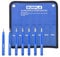Gunpla 7 Pieces Drift and Center Punch Set Chrome Vanadium Heavy Duty 120mm Pilot Holes Drilling Punches with 1-6mm Head Tools Kit in Storage Pouch