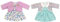 ZWOOS 2er-Pack Puppenkleidung 35-43 cm, Entzückendes Baumwollkleid für New Born Baby Puppen, Geschenke für Mädchen, Kinder, WJYF-18-19