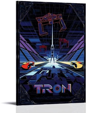 KHAMEO Tron Poster Leinwand Poster Dekorative Malerei Leinwand Wandposter und Kunstdruck Moderne Familie Schlafzimmer Dekor Poster 60 x 90 cm