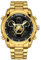 rorios Digital Analog Quarz Uhren für Herren 50M wasserdichte Armbanduhr Männer Stoppuhr Multifunktional Edelstahl Uhr Casual Herrenuhren Militär Elektronische Uhr Gold A
