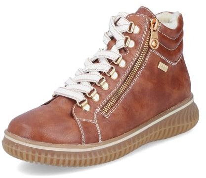 Rieker RiekerTEX 74233 - Botines para mujer con cordones, con plantilla suelta, resistente al agua, Beige 24, 39 EU