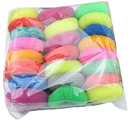 24 PCS Stainless Steel Sponges Scrubbers Cleaning Utensil Scrubber Density Metal Scrubber Scouring Pads For Pot Pan Dish Wash Cleaning For Removing Dirty Cookware Cl Home Love And (Blue, One Size)