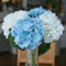Realistische künstliche Hortensien, groß, fühlen sich echt an, trockene Blumen, für den Außenbereich, Hochzeit, Weihnachten, Büro, Familie, Party, Wohnzimmer, Tischdekoration, 4 Stück (blau/weiß)