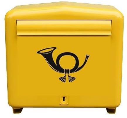 Posthorn Aufkleber Briefkasten Aufkleber Symbol Aufkleber (RPMt6/3) (10cm)