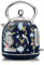 Laura Ashley Elveden Navy 1.7 Litre Stainless Steel Electric Kettle - 3KW Kettles Electric Fast Boil Quiet - Pyramid, Retro Kettle Cordless with 360 Degree Base, Overheating & Boil Dry Protection