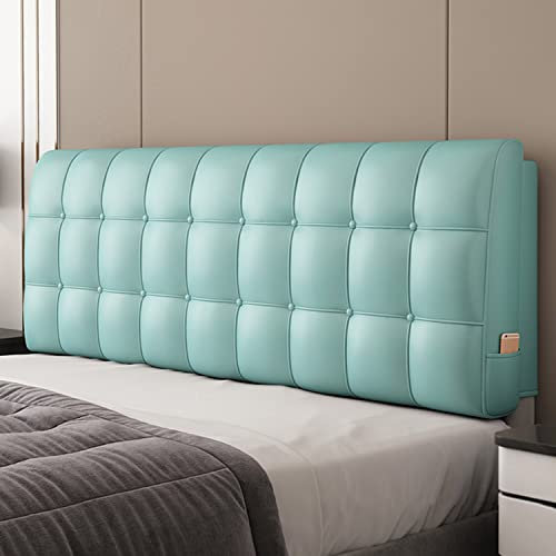 Grünes Leder-Polster-Tagesbett, Rückenlehne, Lesekissen mit abnehmbarem Kopfteil, 180 cm