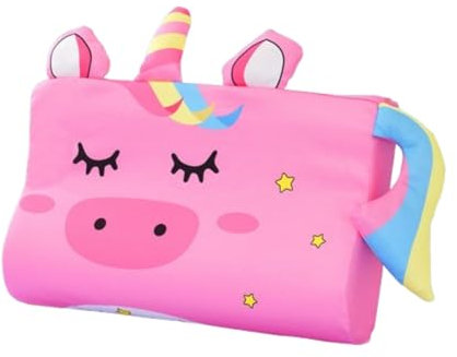 Schlummerkids Kissen Original,Kinderkissen für Besserenund Gesünderen, Calmly Ergonomisch, Kawaii Tiere Kissen, Atmungsaktiv und Hautfreundlich (Mit Kopfkissenbezug) (Einhorn,45*27*6 cm)