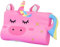 Schlummerkids Kissen Original,Kinderkissen für Besserenund Gesünderen, Calmly Ergonomisch, Kawaii Tiere Kissen, Atmungsaktiv und Hautfreundlich （Mit Kopfkissenbezug） (Einhorn,45*27*6 cm)