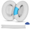 Almohadillas para los oídos compatibles con auriculares inalámbricos Bose QuietComfort Ultra, almohadillas para orejas QC Ultra, fundas de diadema de repuesto, piezas de cuero proteico (blanco)