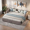 LKPOMI - Sofá convertible de 3 plazas (90/180 x 200 cm), diseño de cama extensible de terciopelo, cama doble tapizada con somier de láminas para dormitorio, sala de estar, sin colchón (gris)