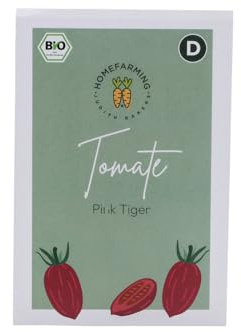 Bio-Saatgut Tomate Pink Tiger, Einzeltüte, HOMEFARMING JUDITH RAKERS