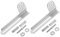 Vaguelly 2Sets Fridge Door Hinge Replacement Kit Durable Refrigerator Appliance Repair Parts for Double Door Freezer Maintenance