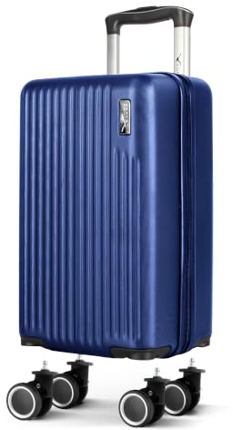 LUGG 40cm Vacay Suitcase, ABS Hard Shell Cabin Luggage with Aluminium Trolley Handle, 360° Spinner Wheels, Water-Resistant & Durable, Ryanair Underseat Compatible Travel Bag (40x30x20cm)