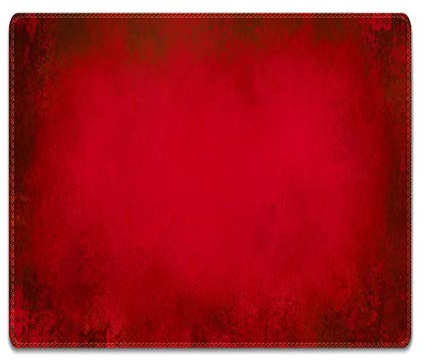 Silent Monsters Tappetino Mouse 24 x 20 cm piccolo, rosso, con Bordo Cucito, Durevoli, antiscivolo e silenzioso, gioco, ufficio, casa, lavabile, arrotolabile, Tappetini per il Gaming Mousepad