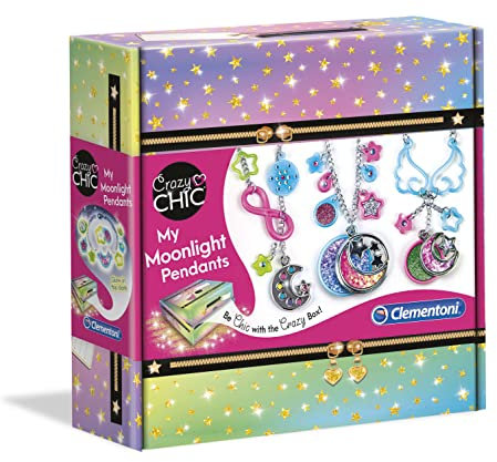 Clementoni- Crazy Chic-My Moonlight Pendants Gioco Creativo, Multicolore, 18584