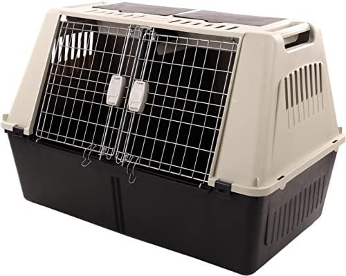 Flamingo Transportbox Tripper – Dunkelgrau, XL (100 × 60 × 66 cm) | Robuste & geräumige Transportlösung für große Hunde