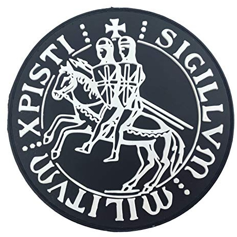Patch Nation Sigillum Militum Xpisti Ritter Templer Kreuzritter Runde PVC Klett Emblem Abzeichen Patch