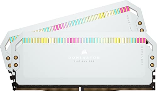 Corsair DOMINATOR PLATINUM RGB DDR5 RAM 32GB (2x16GB) 5600MHz CL36 Intel XMP iCUE Kompatibel Computer Speicher - Weiß (CMT32GX5M2B5600C36W)