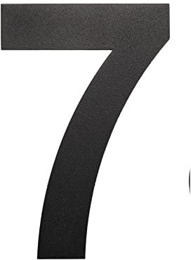 nanlyiau Numeri civici Nero 5in/12.5cm Numero Numero di acciaio Numero civico esterno di acciaio in Solido Acciaio Inossidabile 304,Aspetto Fluttuante (black 5in7)