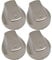 Ufixt Fits Hotpoint MH991IXHAS, SD33X, SH33X, SH33XS, SH51X, SH51XS, SH53CKX, SH53CX, SH53CXS and SH53X Hot-Ari ix Control Switch Knobs for Hotpoint Ariston Indesit Oven